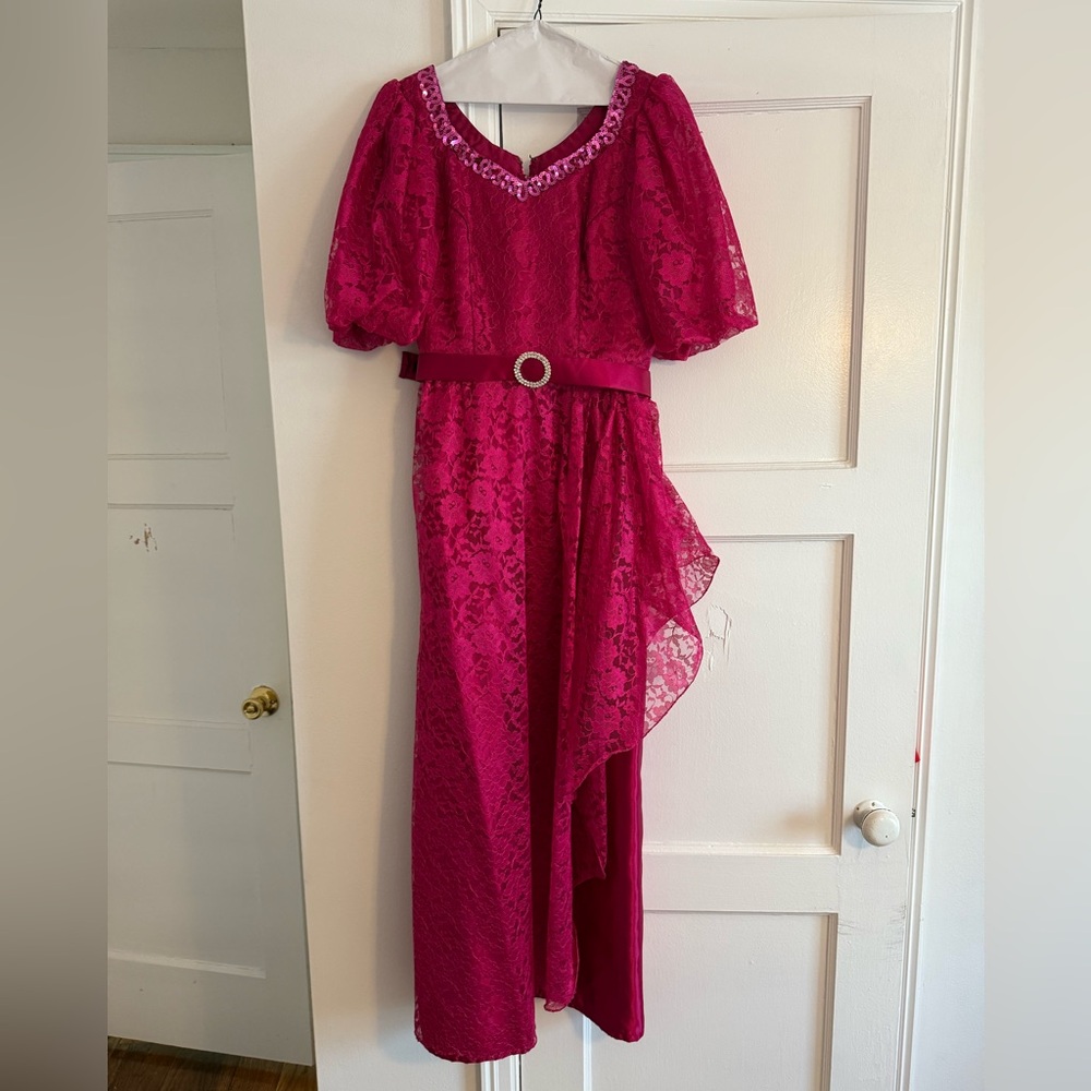 American Vintage Pink Lace Maxi Dress
